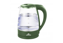 Чайник электрический 1.8 л 1800-2200 Вт диск, стекло, зеленый, Добрыня