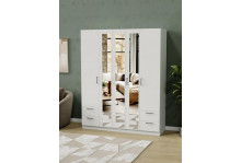 Шкаф ШК-5/7 пятистворчатый с зеркалом белый Феникс 