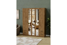 Шкаф ШК-5/7 пятистворчатый с зеркалом дуб вотан Феникс