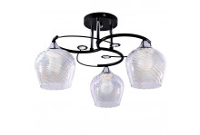 Люстра 3л E27 макс 3х60 ВТ НПБ 01-3Х60-207 21293-2/3 (плафон 8310), черный, хром, Элетех