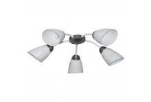 Люстра 5л E27 макс 5х60 Вт НПБ 01-5Х60-134 Китти 151 (плафон П0475) белый, хром, Элетех