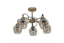 Люстра 5л E27 макс 5х60 Вт НПБ 01-5Х60-165 Мирра 131 (плафон 8268) золотой, Элетех