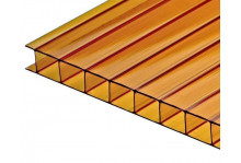 Поликарбонат сотовый 6000Х2100Х4мм (0,52 кг/м3) коричневый