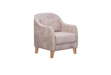 Кресло для отдыха Комфорт-4 720х870х760 БНП, бесцветный лак, Catania Ivory, Элегия