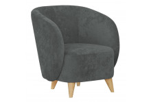 Кресло для отдыха Рикко 710х790х810 ППУ, Sensey Graphite, Элегия