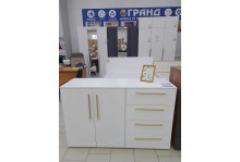 Комод 1406х900х450 спальня Бланж белый+пвх лдсп Дзергаз