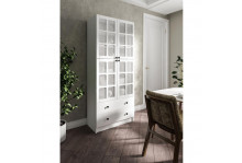Буфет №8 800х1940х390 белый монохром, МДФ, Нарус
